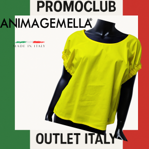 Блуза Anima Gemella , 97% пaмук, 3% еластан,размер  S, жълта, Италия